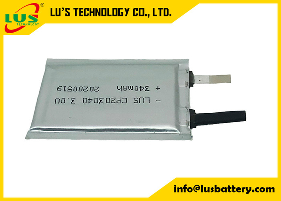 CP203040追跡可能のスマートなラベルのための薄いリチウム電池3.0v 340mah