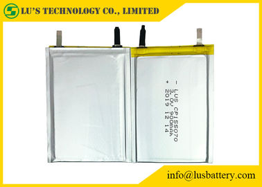3.0V 900mAh李MnO2 Non-Rechargeable電池Cp155070の薄い細胞のパック3v薄い電池CP155070