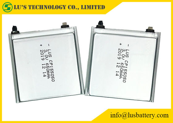 使い捨て可能なリチウム電池650mah CP155050 3.0v適用範囲が広いlimno2電池Cp155050に塗るHRL