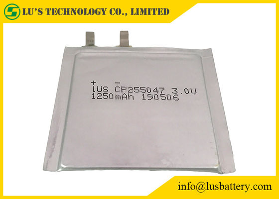 3v 1250mah PCB板超薄いリチウム電池CP255047 OEM