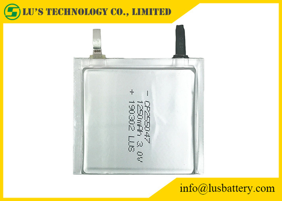 3v 1250mah PCB板超薄い電池CP255047 RFIDのリチウム マンガン