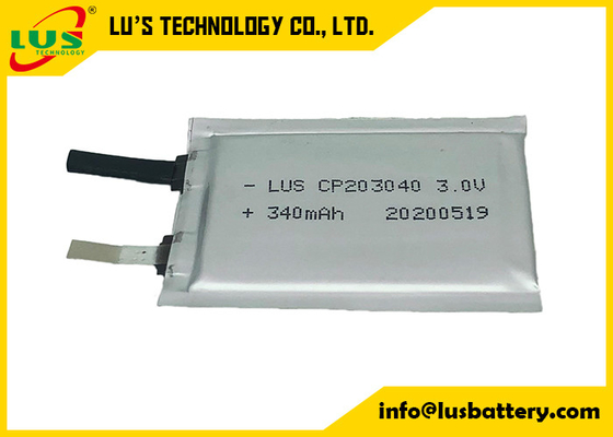 Limno2医療機器のためのプリズム リチウム ポリマー電池3V 340mAh CP203040