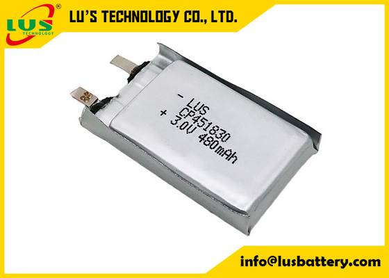 柔軟材包装のリチウム マンガン電池CP451830の薄いリチウム イオン電池3V 480mah