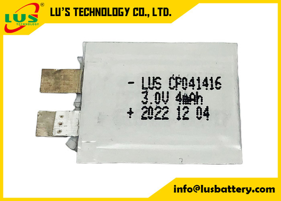 超薄いLimno2電池CP041416 3v 4mah非常に薄い電池の厚さ0.4mm
