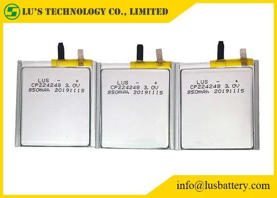RFIDのBluetoothの札のための薄い細胞電池CP224248 3.0v 850mahの長い生命