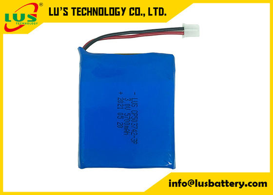 3ボルトCP503742の袋のリチウム イオン電池5700mah CP503740の超薄い電池