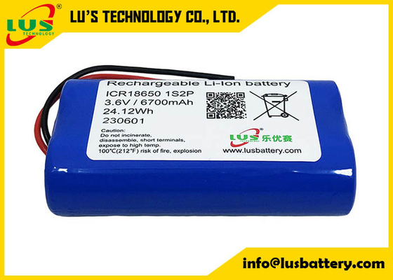ICR18650電池のパック3.6V 6700mAhのリチウム イオン充電電池のパック18650 3350mah 6700mah