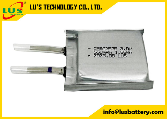 LiMnO2 超薄セル 3V CP502525 バッテリー ソフトパック バッテリー CP502525 3v 550mAh スマートカード バッテリー