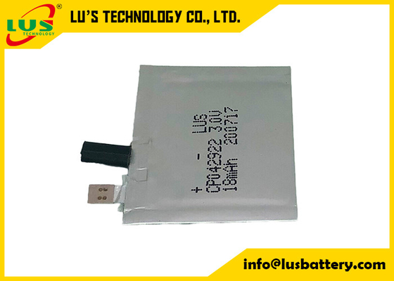 超薄い細胞CP042922 3V 18mAh RFIDを記録するターミナルをスマート カード