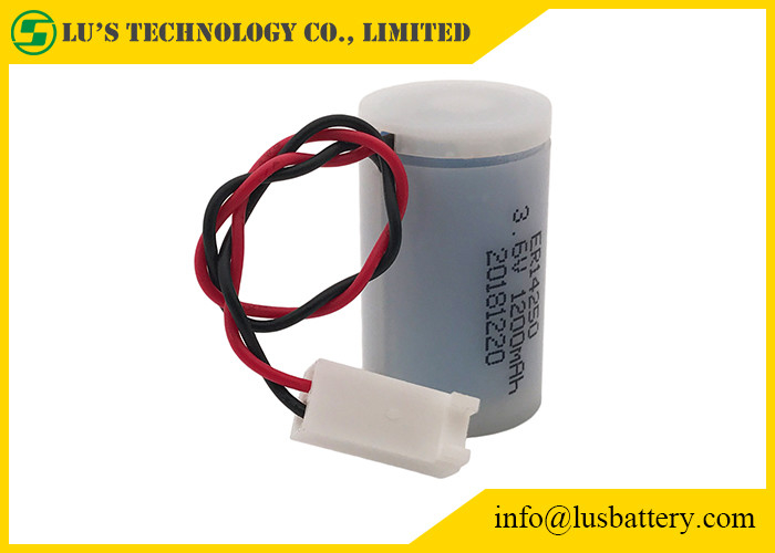 メーターで計ることのためのプラスチック ケースが付いている電池1/2AAのサイズER14250 3.6 V 1200mah lisocl2のbatteirs