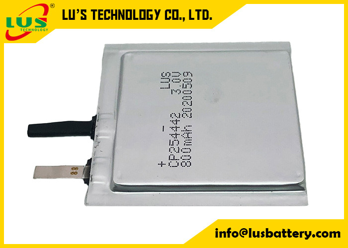 RFIDロック装置のための超薄い3.0V LiMnO2電池CP254442 800mah Lipo電池