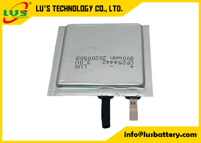 RFIDロック装置のための超薄い3.0V LiMnO2電池CP254442 800mah Lipo電池