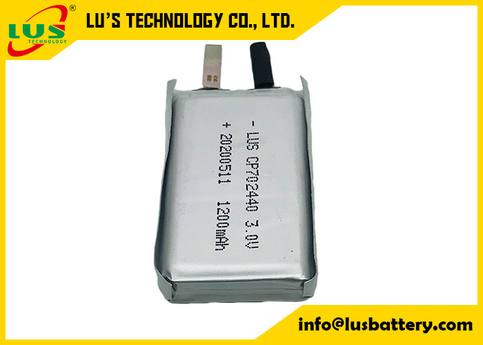 携帯用聞く装置のためのCP702440 LiMnO2電池の超薄い細胞3.0V 1500mAh