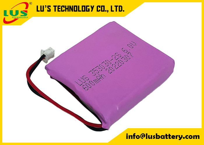 6V LiMnO2 バッテリー パック 2S 3V CP353030 600mah 超薄型二酸化マンガン リチウム電池