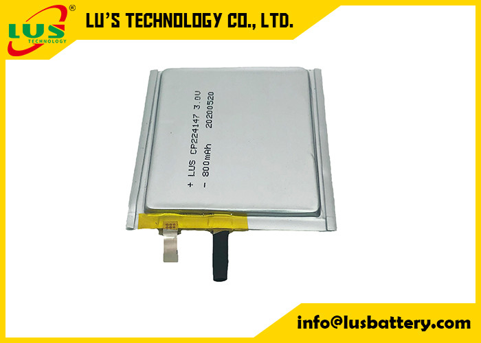 800mah 3.0V李MnO2電池は超薄膜CP224147 CP224248 CP244550 CP254550 CP244649を
