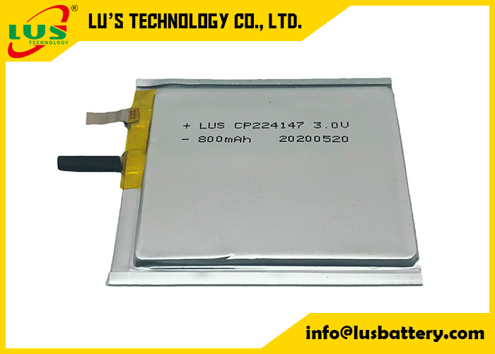 800mah 3.0V李MnO2電池は超薄膜CP224147 CP224248 CP244550 CP254550 CP244649を