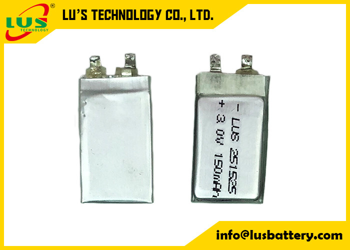 カード塗布のためのCP251525高い比率電池3.0v 150mah Limno2の袋の細胞PTCの安全
