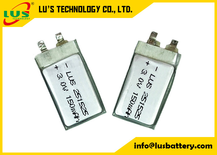 カード塗布のためのCP251525高い比率電池3.0v 150mah Limno2の袋の細胞PTCの安全