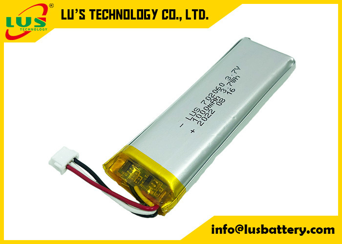 LP702060小型プリンターのための超薄いリチウム ポリマー電池3.7Vの高容量
