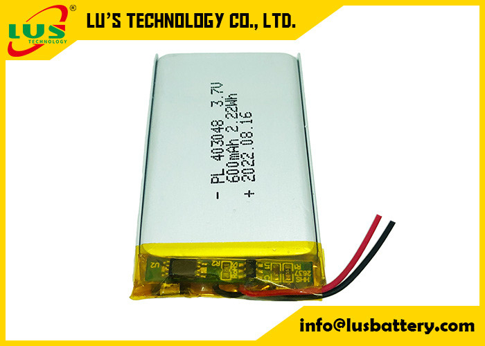 理性的な盛り土ランプLP403048 LP303065のための600mah 3.7v 303450電池のLipo電池