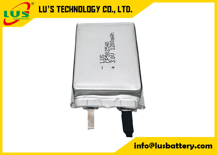 再充電できないCP502540 薄膜リチウムイオン電池 3V 1200mAh CF502540 薄膜プライマリリチウム電池