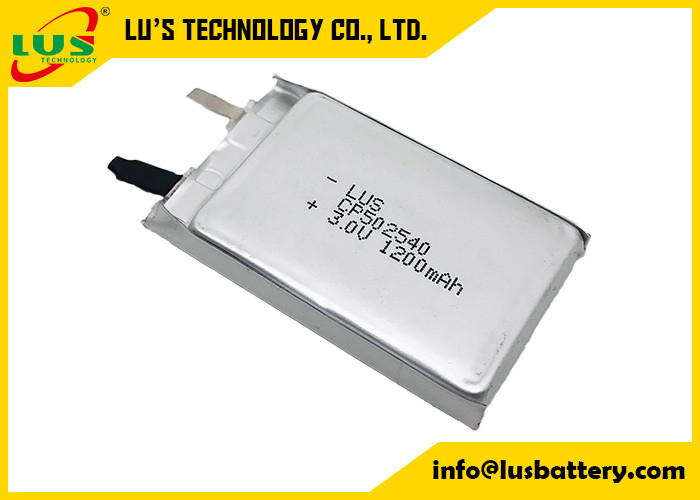 再充電できないCP502540 薄膜リチウムイオン電池 3V 1200mAh CF502540 薄膜プライマリリチウム電池