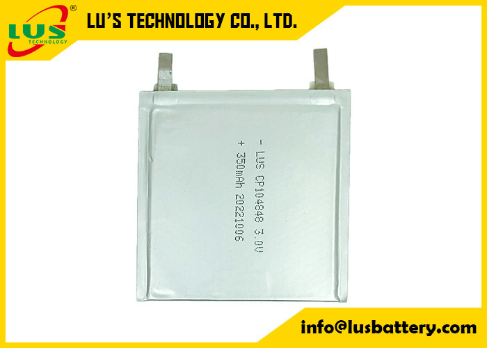 CP104848 3.0V 400mAh リムノ2 超薄型 リムノ2 フラット リチウム バッテリー 104848