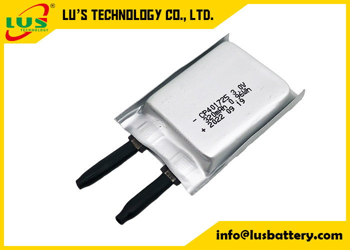 CP401825 ポリマーバッテリー 3.0V 320mah Li MnO2 超薄膜バッテリー CP401725 追跡用のフラットバッテリー