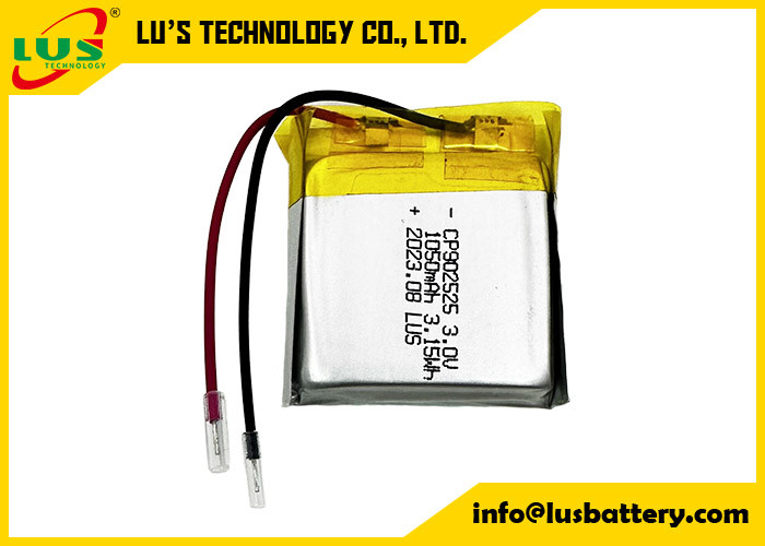 CP902525 リチウムマンガンの二酸化物 3V バッテリー 3.0v 1050mah CP1002525 再充電できない薄型バッテリー