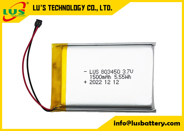 リチウムポリマーバッテリー 1500mAh 5.55Wh LP803450 1500mAh 3.7V リ充電可能なリポリマーバッテリー LP803450