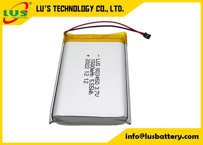 リチウムポリマーバッテリー 1500mAh 5.55Wh LP803450 1500mAh 3.7V リ充電可能なリポリマーバッテリー LP803450