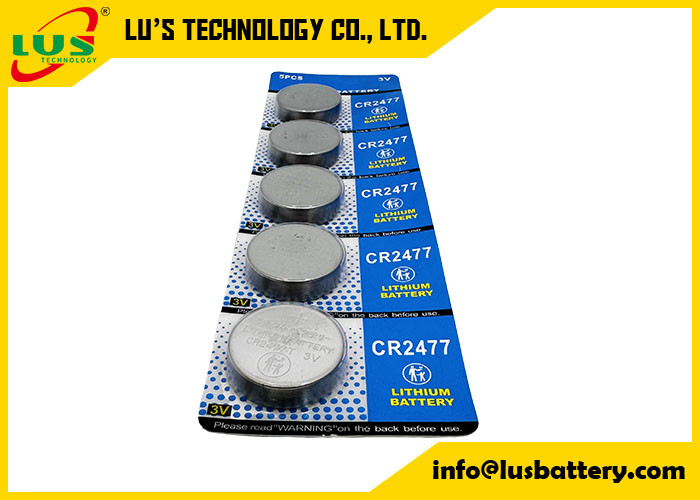CR2477 3V ボタンセル バッテリー 3V 1.1AH CR-2477 BN-CR-2477 1100mah コインセル 5パック (NR-CR2477)
