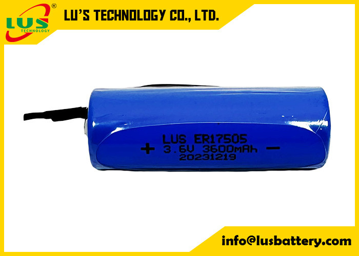 3600mAh バッテリー ER17505 プライマリ リチウムセル バッテリー OEM端末付きAサイズ3.6V Li-SOCl2 バッテリー