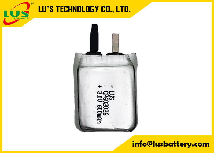 3v 600mah 充電できないリムノ2電池 ultra thin cp602026 電池 LI-MnO2 CP602026 600MAH CPセル