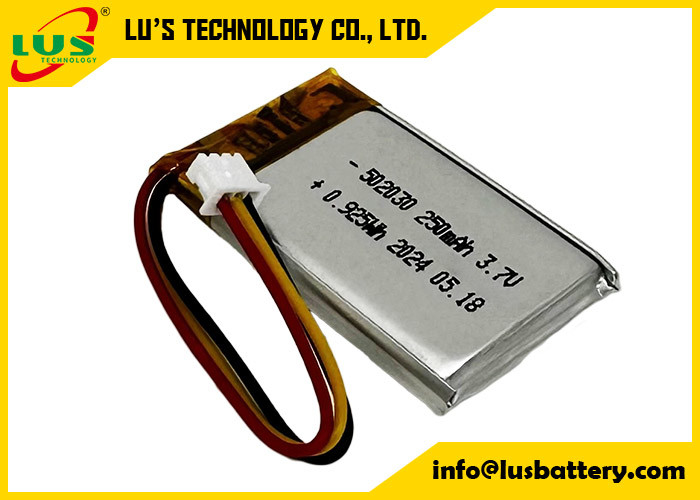 250mAh リチウムポリマーバッテリー LP502030 3.7V リチウムポリマーバッテリー LP502030 3.7V OEM