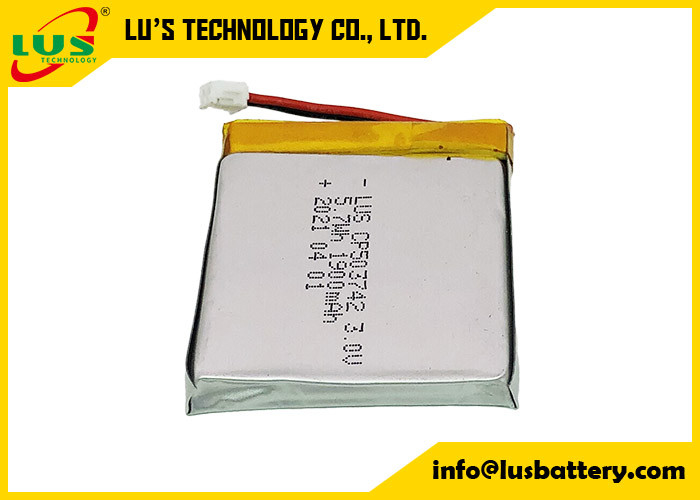 CP503742 3V 1900mAh 特殊 薄細胞 リチウム バッテリー 3 ボルト 平面 リチウム バッテリー 3V CP503742
