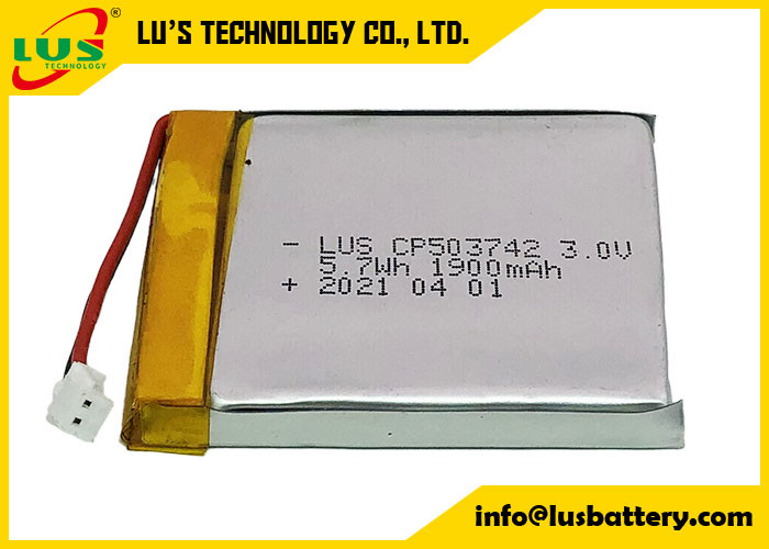 CP503742 3V 1900mAh 特殊 薄細胞 リチウム バッテリー 3 ボルト 平面 リチウム バッテリー 3V CP503742