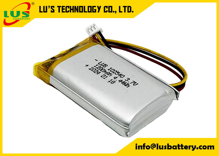 再充電可能なリチウムポリマーバッテリー LP102540 3.7V 1200mAh 4.44Wh 3.7 V リポバッテリー OEM