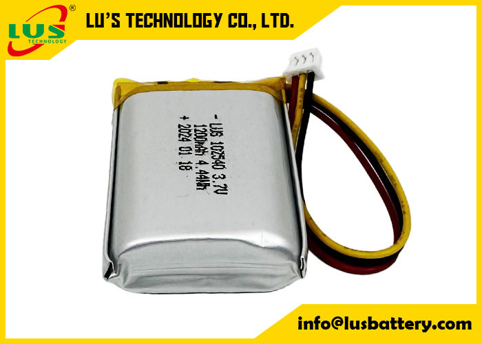 再充電可能なリチウムポリマーバッテリー LP102540 3.7V 1200mAh 4.44Wh 3.7 V リポバッテリー OEM