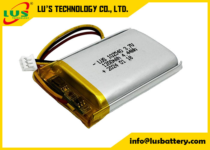 再充電可能なリチウムポリマーバッテリー LP102540 3.7V 1200mAh 4.44Wh 3.7 V リポバッテリー OEM