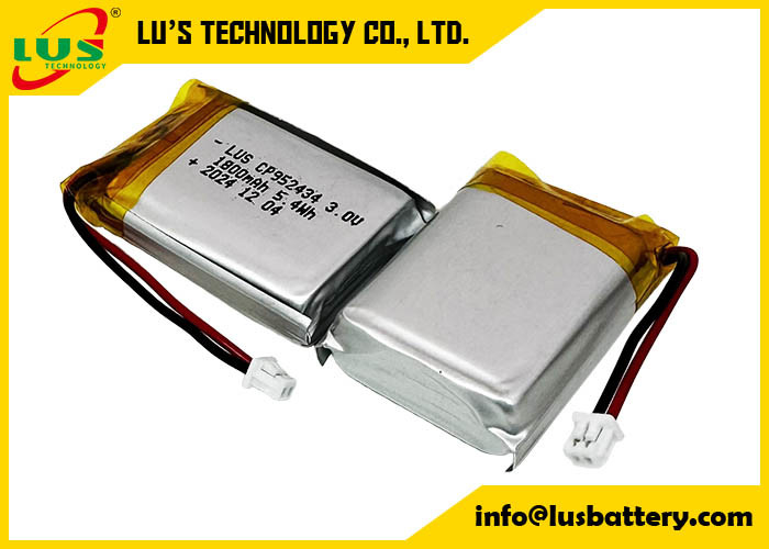 リチウム・マンガンの二酸化電池 CP952434 ソフトパッケージ リチウム電池 1800mah 3.0ボルト電池