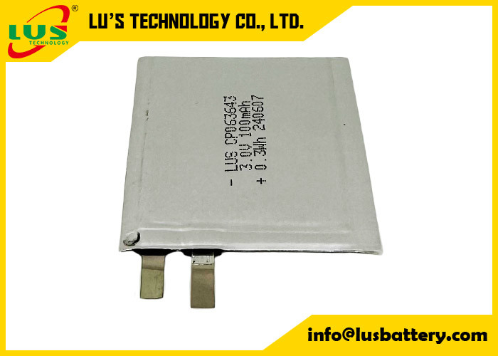 CP063643 3.0ボルト 100mAh 小型リチウム電池 3V CP063643 IOT/RFID用超薄電池