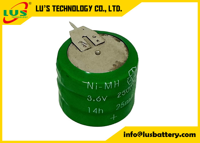 ボタンセル (再充電可能) 250H NiMH 250 mAh 3.6V Ni-MH 再充電可能なボタンセルパック OEM