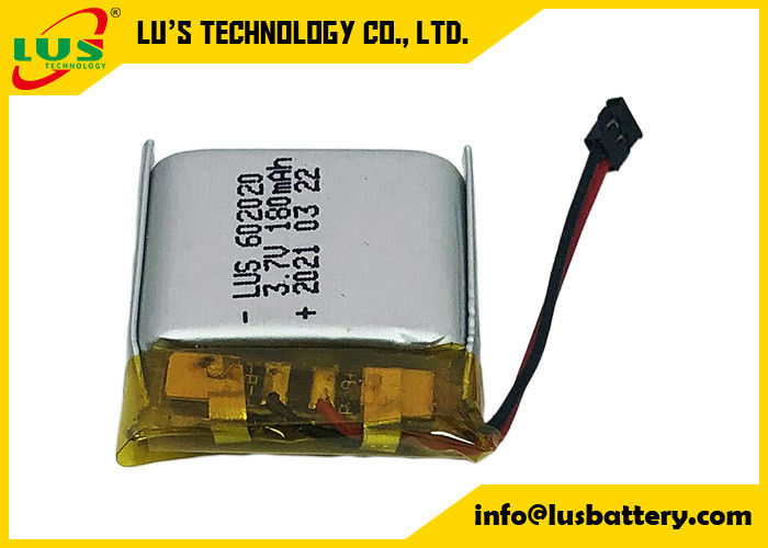 3.7V 180mAh リポポリマー充電式バッテリー LP602020 リチウムバッテリー 180mAh 3.6V バッテリー