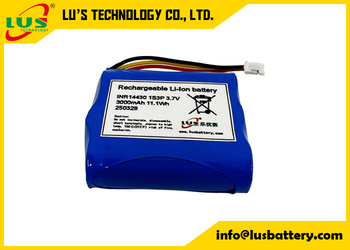 3.7V 3000mAh 充電式バッテリー 14430 1S3P リチウムイオンバッテリーパック 3.6ボルトバッテリー OEM