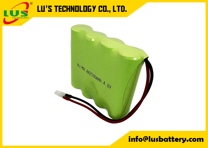 Custom NiMH battery 4.8v 2500mAh Rechargeable Battery size AA2500mah battery OEM