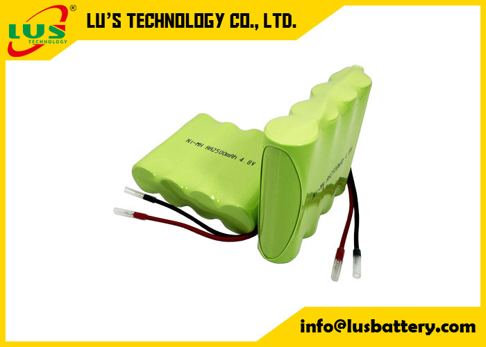 4*AA cell 2500mah 4.8volt nimh battery pack AA2500mah 4.8V rechargeable battery