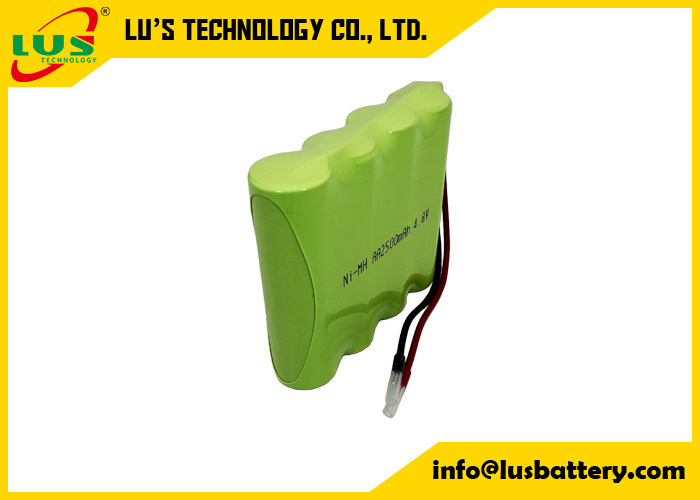 4*AA cell 2500mah 4.8volt nimh battery pack AA2500mah 4.8V rechargeable battery