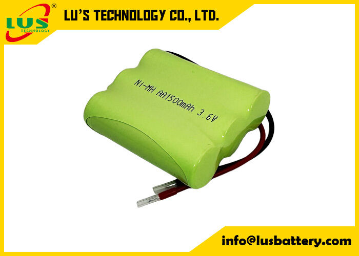 3.6volt 1500mah rechargeable battery AA size NIMH battery pack 3.6V customized