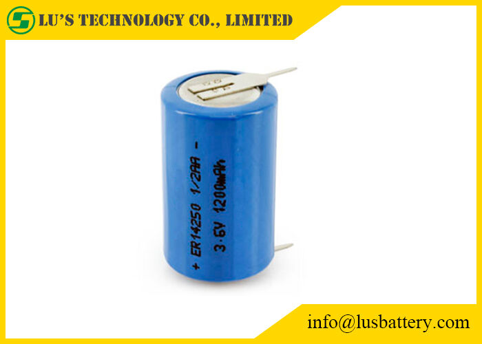 多機能1/2 AA ER14250M使い捨て可能なリチウム電池3.6V 0.75ah 750mah 3.6vの一次電池